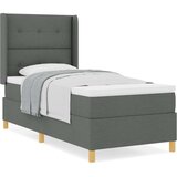  Box Spring Postelja z Vzmetnico Temno Siva 100x200 cm Tkanina, (22050132) | Shoptok.si