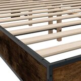  Okvir za krevet boja hrasta 135x190cm konstruirano drvo i metal | shoptok.hr