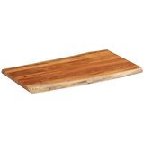 Stolna ploča 120x60x3,8 cm pravokutna bagremovo drvo živi rub | shoptok.hr