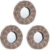  Ogledala od pruća 3 kom 15 cm - Smeđa 15 cm (3 kom) 1 | shoptok.hr