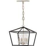 Quintiesse Hinkley Stinson Viseča stropna svetilka Lanterns črna s poliranim nikljem, (22098708) | Shoptok.si