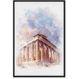  Slika - Painted Parthenon (1 Part) Vertical 80x120 U crnom drvenom okviru | shoptok.hr