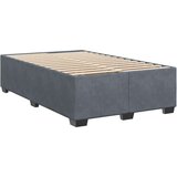 Box spring krevet s madracem tamnosivi 120 x 200 cm baršunasti | shoptok.hr