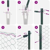  Heksagonalna ograda s stubom 10 x 0,6 m Čelik premazan PVC-om | shoptok.hr