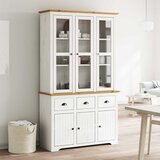  Visoka komoda BODO bijelo-smeđa 115,5x43x200,5 cm od borovine | Eponuda.ba