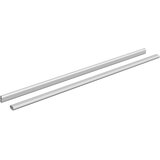 Cijev za ormar 2 pcs Srebrno 864 x 15 x 29 mm | shoptok.hr