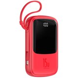 Power Bank BASEUS QPow - 10,000mAh LCD Quick Charge PD 15W s kabelom za Lightning 8-pin crveni PPQD-B09 | shoptok.hr