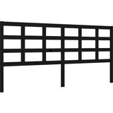 Za krevet s uzglavljem crni 200 x 200 cm od masivnog drva | shoptok.hr