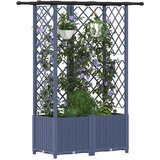  Povišeni krevet s mrežom i krovom Sivi 124 x 40 x 138 cm PP | shoptok.hr