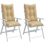  Jastuci za stolice 2 kom prošarano bež 120x50x7 cm od tkanine | shoptok.hr