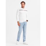 Ombre Longsleeve męski z nadrukiem - biały 2 OM-LSPT | Shoptok.si