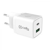 Celly punjač 20W PD USB-A + USB-C bela ( 77020 ) Cene