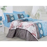  feodora blueturquoisebrownwhitegrey satin king quilt cover set (de) | ePonuda.com