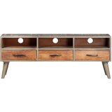 Maison Chic TV omarica - TV stojalo - Televizijska omarica siva 130x35x51 cm trden robusten mangov les, (21700476) Cene