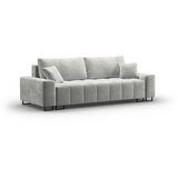 Cosmopolitan Design Svetlo siva žametna raztegljiva sedežna garnitura s prostorom za shranjevanje 250 cm Wicklow – | Shoptok.si