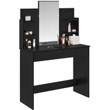  Toaletni stol s ogledalom s policom Crni hrast 96 x 39 x 142 cm | shoptok.hr