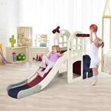  Dječji tobogan, dječje igralište za vrt, dječji tobogan s ljestvama, košarkaški koš - plavi | shoptok.hr