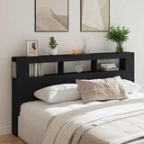  LED uzglavlje crno 200x18,5x103,5 cm konstruirano drvo | Eponuda.com