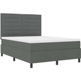 Box Spring Krevet s Madracem Tamno Siva 140x190 cm Tkanina | shoptok.hr