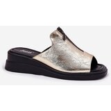 Boto Ladies Wedge Sandals With Zipper Gold Irriva | ePonuda.com