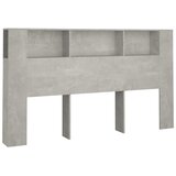  Uzglavlje s ormarićem siva boja betona 180 x 18,5 x 104,5 cm | shoptok.hr