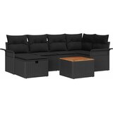  Sjedeća garnitura za vrt 7 kom. poliratan 242,5 x 132,5 x 85 cm | shoptok.hr