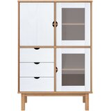  Visoka komoda OTTA smeđe-bijela 85x43x125 cm masivna borovina | Eponuda.ba