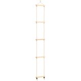 vidaXL Dječje ljestve od užeta masivnog drva i PE-a 30 x 168 cm | shoptok.hr