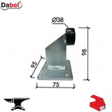 Dabel graničnik za bravarska vrata G1000 ZnB 63x50x70 mm, za klizne kapije, za zavarivanje Cene
