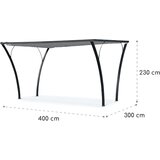Blumfeldt Palazzo, gazebo 4x3m, zložljiva streha, poliester, aluminij, siva barva, (20760064) | Shoptok.si