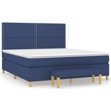  Box spring postelja z vzmetnico modra 180x200 cm blago, (20895801) | Shoptok.si