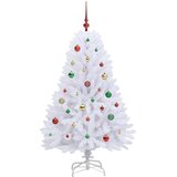  Umjetno božićno drvce s nogom Bijela 150 cm PVC i čelik | shoptok.hr
