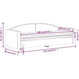 vidaXL dnevni krevet s madracem tamnosivi 80 x 200 cm od tkanine | shoptok.hr