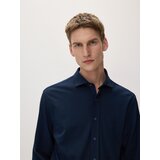 Reserved - Slim fit košulja od žerseja - mornarsko plava Cijene