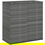 vidaXL Vrtna škatla za blazine PE ratan 100x49x103,5 cm siva Cene