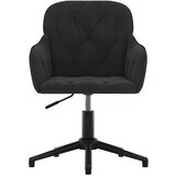  Okretna uredska stolica crna baršunasta | shoptok.hr