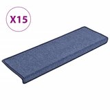 Prostirke za stepenice 15 kom 65x21x4 cm plave pravokutne rubove | shoptok.hr