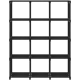 Furnova Regal z 12 kockastimi policami črn 103x30x141 cm blago, (21933216) | Shoptok.si