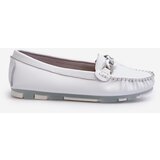 S. BARSKI White Women's Leather Moccasins With Decoration S.Barski LR339 | Shoptok.si