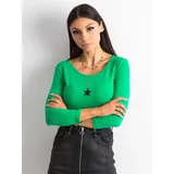 Fashion Hunters Basic cotton blouse in green