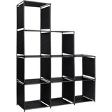 Police za izlaganje u obliku stepenica 130x45x170 cm od tkanine | shoptok.hr