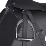 vidaXL Jahalno Sedlo Set 17,5" Pravo Usnje Črne Barve 18 cm 5-v-1 | Shoptok.si