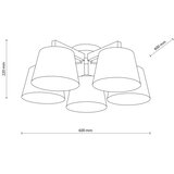 Brilagi plafonski luster latte 5xE27/15W/230V borovina/miks | Eponuda.com