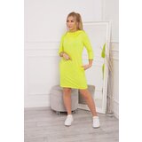 Kesi Dress with hood and pockets yellow neon color | shoptok.hr