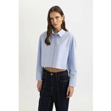 Defacto Crop Shirt Collar Oxford Long Sleeve Shirt cene