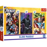 Puzzle 3x80 - Dani puni akcije - Disney Marvel Osvetnici Trefl 34883 | shoptok.hr