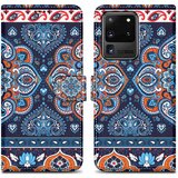 Cadorabo Ohišje, združljiv s Samsungom - Design Blue Mandala št. 1 - Zaščitni pokrov z magnetnim zapiranjem, funkcijo stojala in režo za kartico, (20694347) | Shoptok.si