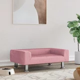 vidaXL Pasja postelja roza 70x45x26,5 cm žamet
