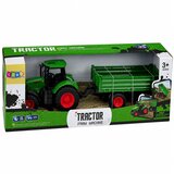  Agricultural Farm Tractor with Tipper Trailer Rubber Wheels Green 1:24 | Shoptok.si