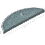  Prostirke za stepenice 15 kom 56x17x3 cm morsko plave poluokrugle | shoptok.hr